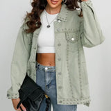 NOT SO BASIC GREEN DENIM JACKET